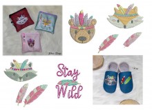 Stickserie - Federtiere Mini für Puschen